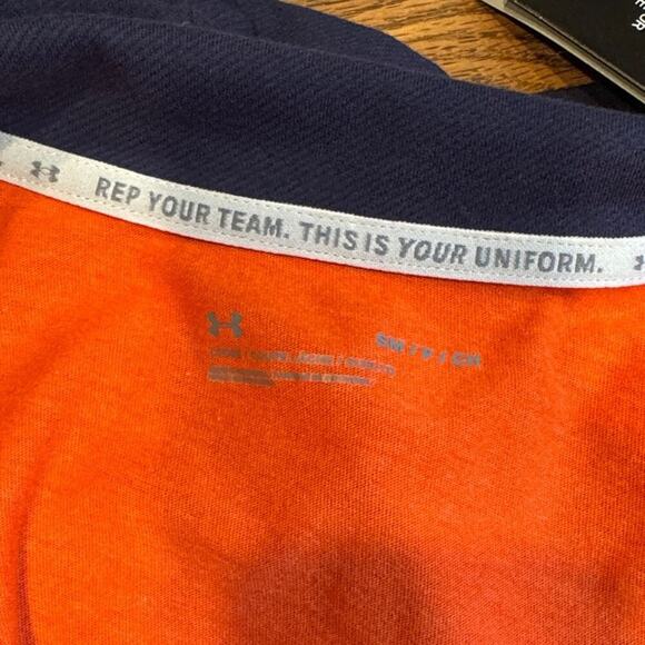 Under Armour Auburn Orange and Navy Long-sleeve Quarterzip Pullover - Picture 2 of 2